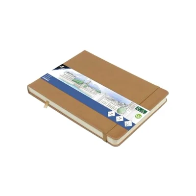 Afbeelding van Kangaro schetsboek A5 landscape taupe hardcover kaft met elastiek en lint K 861236