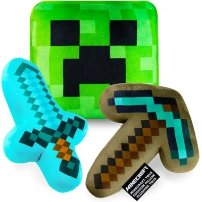 Afbeelding van Minecraft Schattig pluche, 3 stuks, speelgoed, kinderen, jongeren, accessoires, pluche kussen, slaapkamer, gamer, cadeau voor gamers