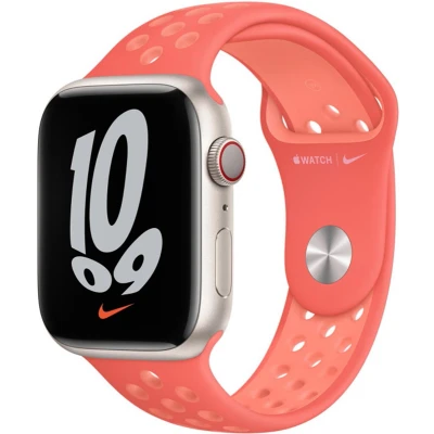 Afbeelding van Apple Watch Nike Sportbandje 45mm Magic Ember/Crimson Bliss voor SE/5/6/7