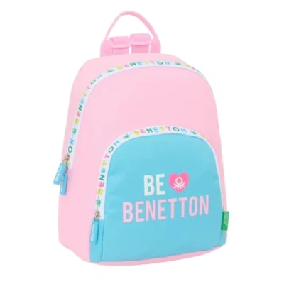 Afbeelding van Casual Rugtas Benetton Unique Roze Turkoois 25 x 30 13 cm