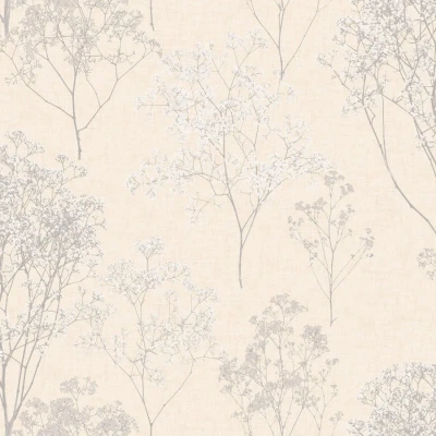 Afbeelding van Noordwand Homestyle Behang Herbs and Flowers beige en grijs