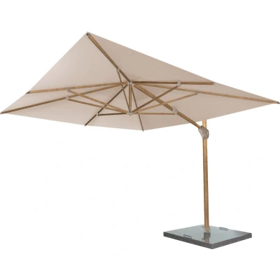 Afbeelding van Parasol Hacienda 300 x 400 cm zand met houtlook frame 4SO