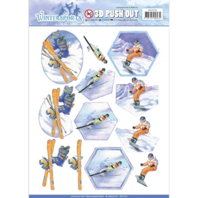 Afbeelding van Pushout Jeanine`s Art Wintersports Snowfun