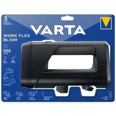 Afbeelding van Varta LED zaklamp Work Flex Line, BL30R 550lm, incl. 1x lithium ion batterij, retail blister
