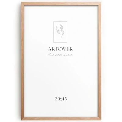 Afbeelding van Artower fotolijst 30 x 45 cm natuurlijk hout eiken dunne lijst posterlijst grote vintage collage Picture Frame houten poster van echt