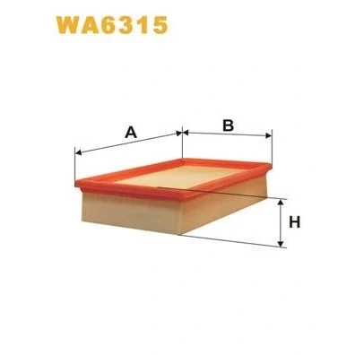 Afbeelding van WIX FILTERS WA6315 Luchtfilter 57 157 262 Filter insert RENAULT: LAGUNA 1
