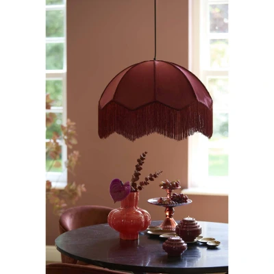 Afbeelding van Light &amp; Living Hanglamp Malacia Donkerrood Ø50cm Modern Hanglampen Eetkamer, Slaapkamer, Woonkamer