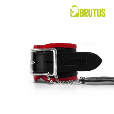 Afbeelding van BRUTUS Leren Polsboeien Rood