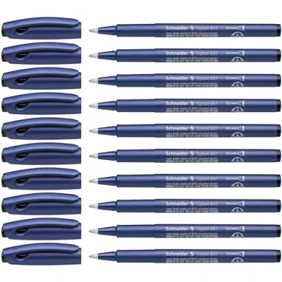 Afbeelding van rollerball Schneider Topball 847 0,5mm zwart doos met 10 stuks