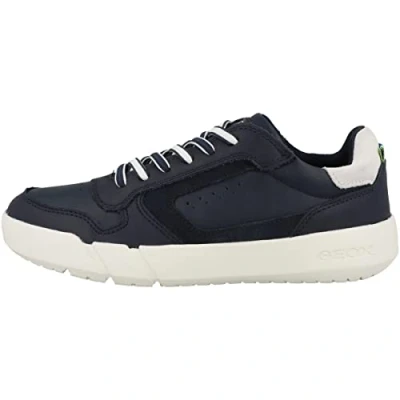 Afbeelding van Geox Hyroo Unisex Sneakers laag voor kinderen, Maat: 34, Navy/white Leer en imitatieleer