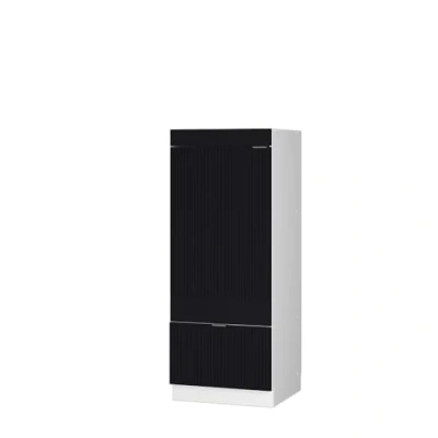 Afbeelding van Vicco Magnetronkast Fame Line, Zwart gestreept/Wit, 60 cm