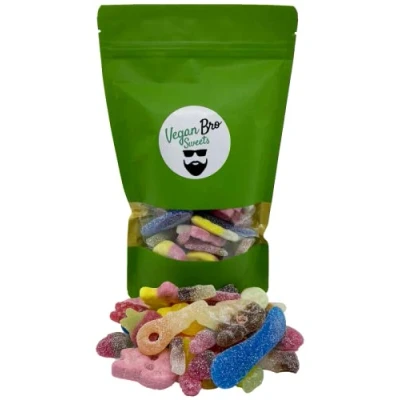 Afbeelding van Vegan Bro SWEETS Big Bag Acide 500 g veganistische fruitsnoepjes ideaal om cadeau te geven