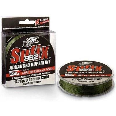 Afbeelding van Sufix 832 Braid L.Vis Green Gevlochten lijn 0.15mm/9.2kg (250m)