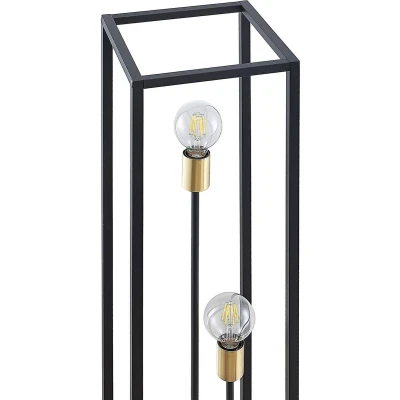 Afbeelding van Lindby vloerlamp 3lichts ijzer, kunststof H: 153 cm E27 mat zwart