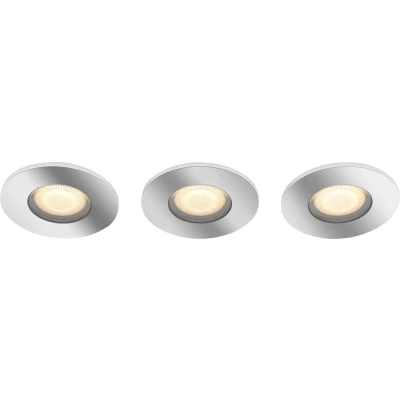 Image de Philips Hue Adore Plafonnier de salle bains White Ambiance Lot 3 + Variateur