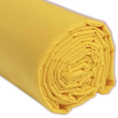 Afbeelding van IPEA Katoenen stof, popeline, geel, 200 cm x 150 cm, gemaakt in Italië, stof per meter voor naaien, kleding, voeringen, meubels, accessoires, patchwork, effen om te naaien