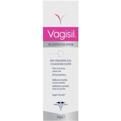 Afbeelding van Vagisil Hydraterend en verjongend serum voor de vulvazone, met hyaluronzuur, collageen elastine, hydrateert, bevestigt verstevigt 30 g