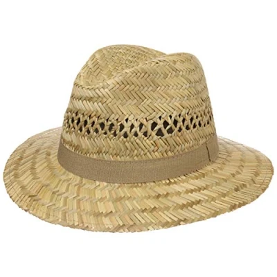 Afbeelding van Lipodo Klassieke Travellerhoed met stro voor heren, gemaakt in Italië de zomer, strand, grove band, lente Natuur