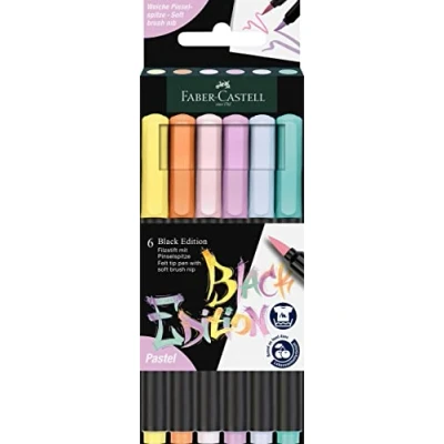 Afbeelding van Brushpen FC Black Edition pastel in karton etui
