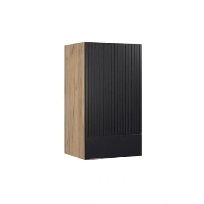 Afbeelding van Vicco Hangkast Fame Line, Zwart gestreept/Krachtige eik goud, 40 cm