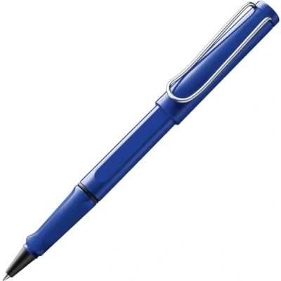Afbeelding van Lamy safari blauw rollerball met ergonomische grip en lijnbreedte M voor lang aangenaam schrijven van robuust ASA kunststof 63 rollervulling in