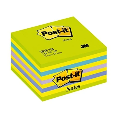 Afbeelding van Post it Notes kubus, 450 vel, ft 76 x mm, blauw groen tinten memokubus