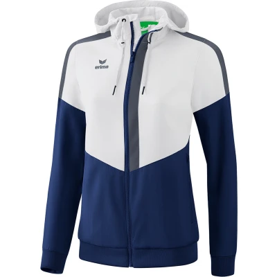 Afbeelding van Squad tracktop jack met capuchon dames wit/new navy/slate grey / 44