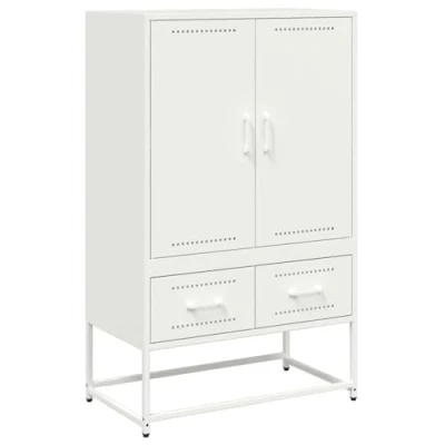 Afbeelding van Hoge kast 68x39x111,5 cm koudgewalst staal wit