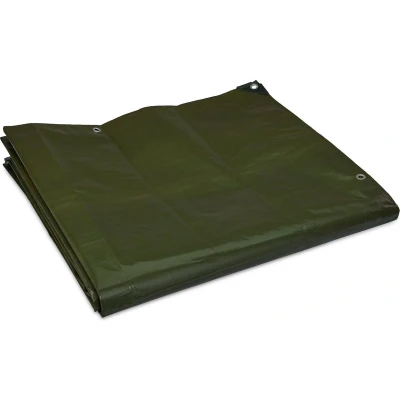 Afbeelding van Relaxdays afdekzeil 200g/m² waterdicht zeil dekzeil met ringen beschermhoes tuin 5 m x 6