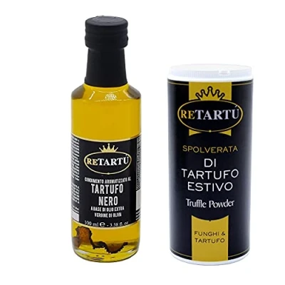Afbeelding van Truffelset zwart: zomertruffelpoeder 100 g en specerijen op basis van extra eerste olijfolie, ml