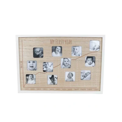 Afbeelding van Fotolijst My first year 44x40x1.5cm voor foto&#039;s van 5x5cm