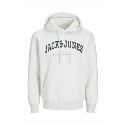 Afbeelding van Jack &amp; Jones Caleb Varsity Hoodie, Heren, Maat: Small, White melange