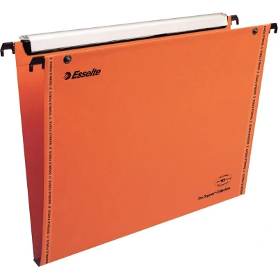 Afbeelding van Esselte Orgarex Verticale Hangmap 15 mm bodem A4 25 stuks Oranje Voor Thuiswerken Ideaal Thuiskantoor