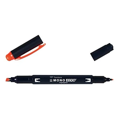 Afbeelding van Tombow Textmarker MONO edge, 2 Spitzen, coral