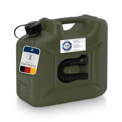Image de hünersdorff GmbH 801000 Nourrices à Carburant PROFI Homologation NU PE HD Accessoire, kaki/Noir, 10 L