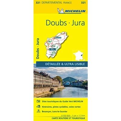 Afbeelding van Doubs / Jura 11321 carte &#039; local ( France ) michelin kaart