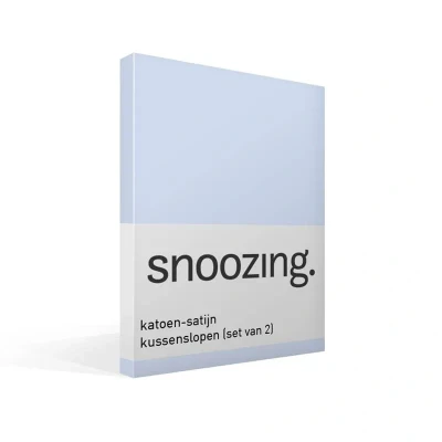 Afbeelding van Snoozing Katoen satijn Kussenslopen Set van 2 40x60 cm Hemel