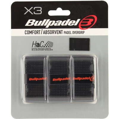 Afbeelding van Bullpadel Padel Racket Overgrip Zwart 3 stuks