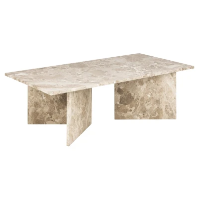 Afbeelding van Hjem Interiors Neo Rechthoekige Salontafel Marmer Latte