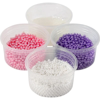 Afbeelding van Creotime Parelfoamklei Paars/roze/wit 4 delig