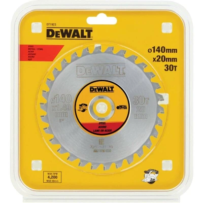 Image de DEWALT DT1923 QZ lame de scie circulaire acier pour scies sans fil 140x20x30T 1.13/1.49 TCG +1.5