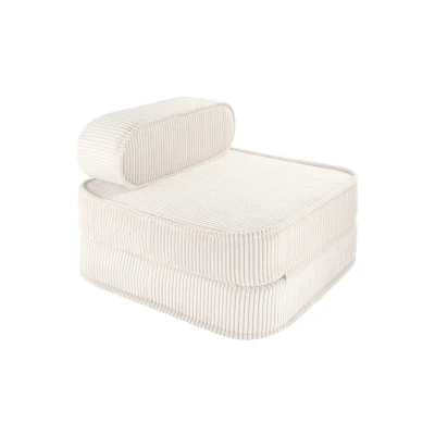 Afbeelding van Wigiwama Corduroy Flip Chair / Slaapfauteuil 65x60x25cm Marshmallow