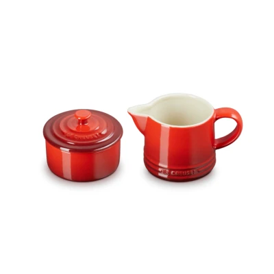Afbeelding van Le Creuset melk en suikerset rood 2 delig