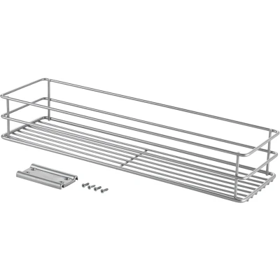 Afbeelding van Metaltex Smart Kitchen Schuifbaar Mandje 12X42X7 Cm Zilver