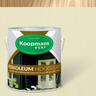 Afbeelding van Koopmans Perkoleum Roomwit Hoogglans Dekkend 2.5L kleur Beits