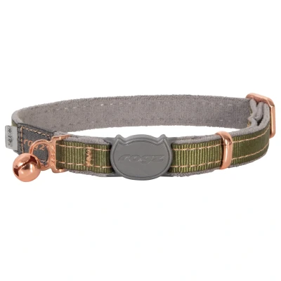Afbeelding van Rogz Halsband Kat UrbanCat Olive Twist S nekmaat 20 31 cm