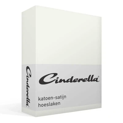 Afbeelding van Cinderella Sundays Hoeslaken 2 Persoons 100% Katoen Satijn 160x210 cm tot 25 Ivoor
