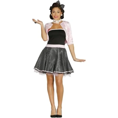 Afbeelding van Fiestas Guirca Verkleedjurk Jaren &#039;50 Dames Polyester Zwart Mt M