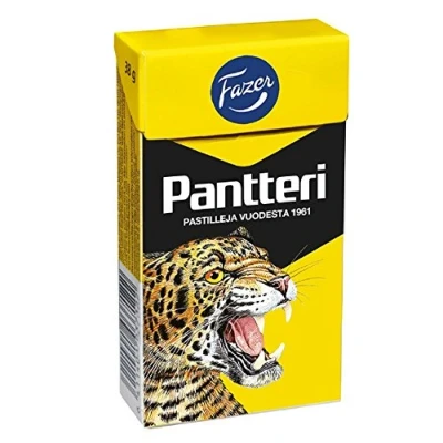 Afbeelding van Pantteri Fazer 4 stuks 38 g originele Finland zoutvaatje salmiak pastilles dragees druppels snoep