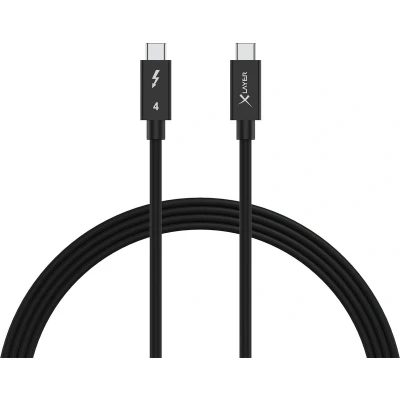 Afbeelding van XLayer USB C Thunderbolt 4 Kabel 40 Gbps 240W 8K Ondersteuning 1M Zwart